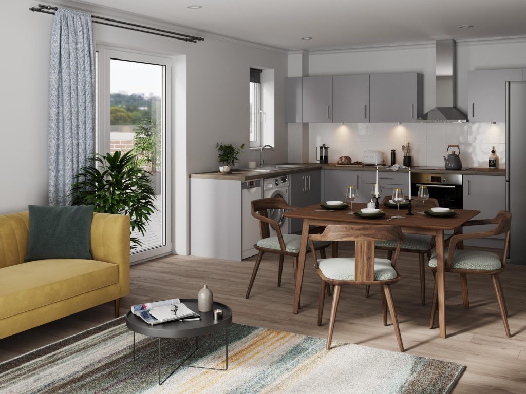 Interior of one of the new homes within the St Martins development