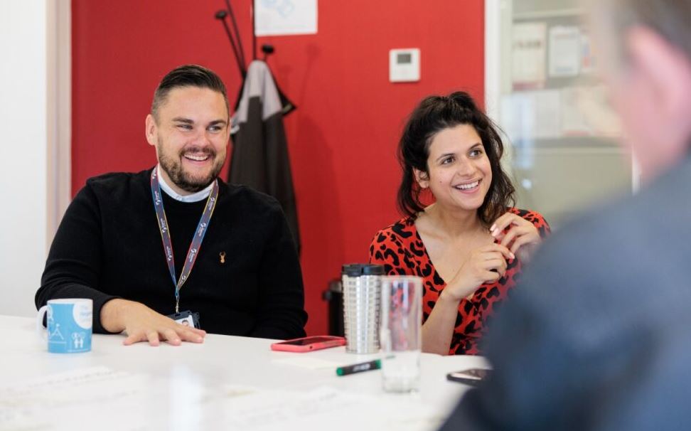 Staff at a training session