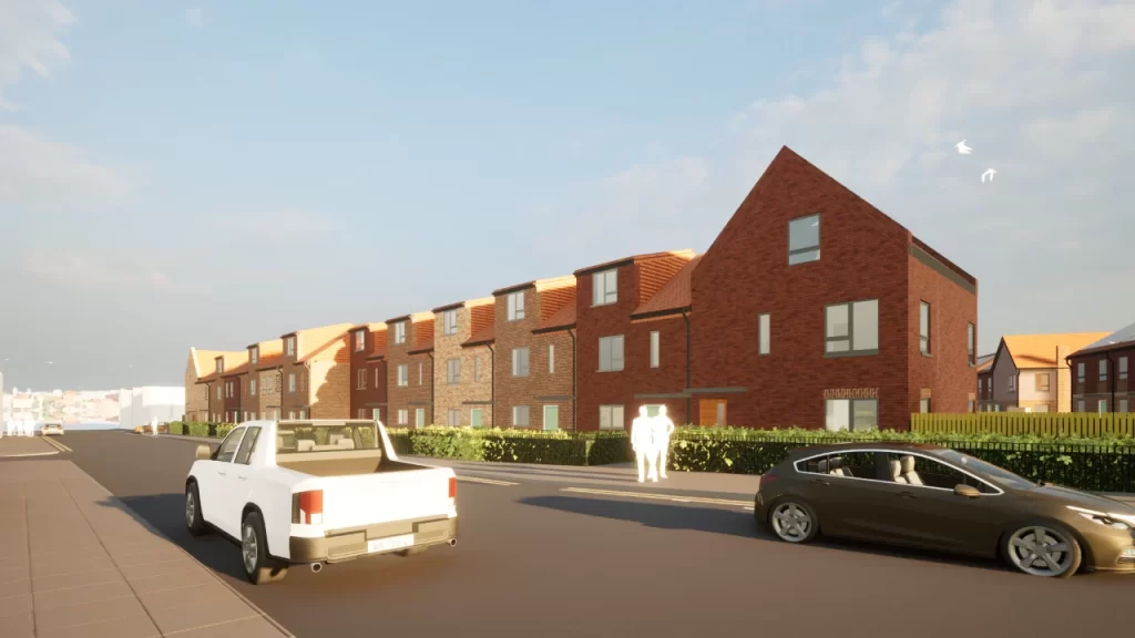 CGI image of new, energy efficient homes at New Ferry